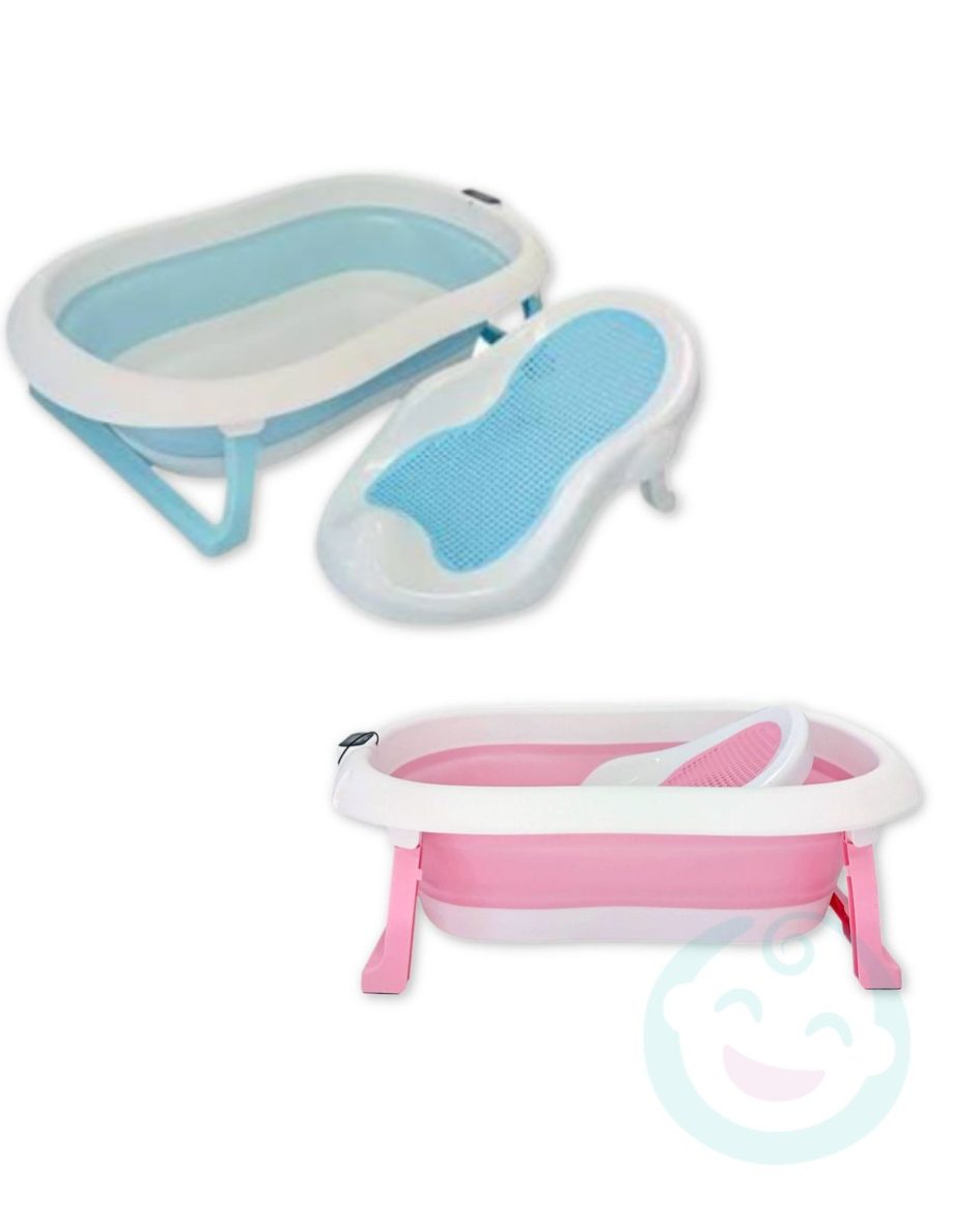 BAÑERA AZUL PLEGABLE CON TERMOMETRO GL24-028