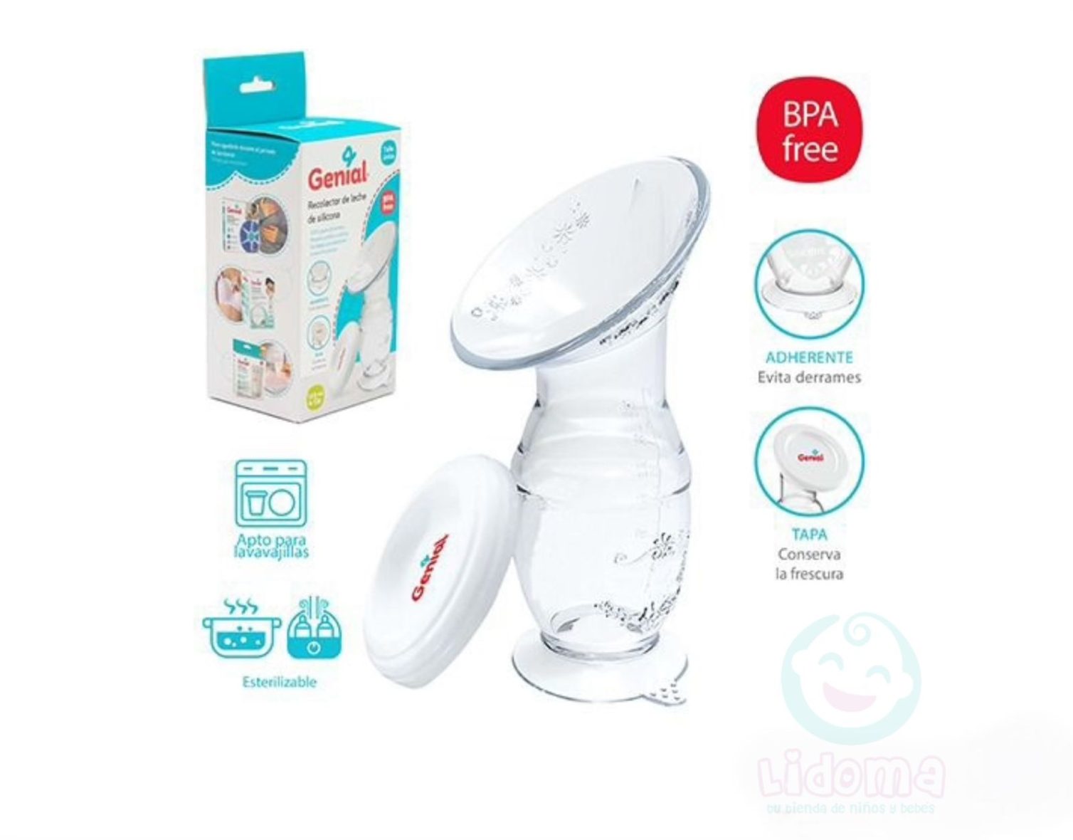 RECOLECTOR DE LECHE SILICONA GENIAL 4 ONZ GN-BP51352