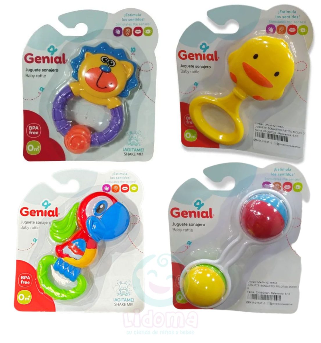 JUEGO DE MARACAS SONAJERAS ANIMALES GENIAL GN-SF327368A