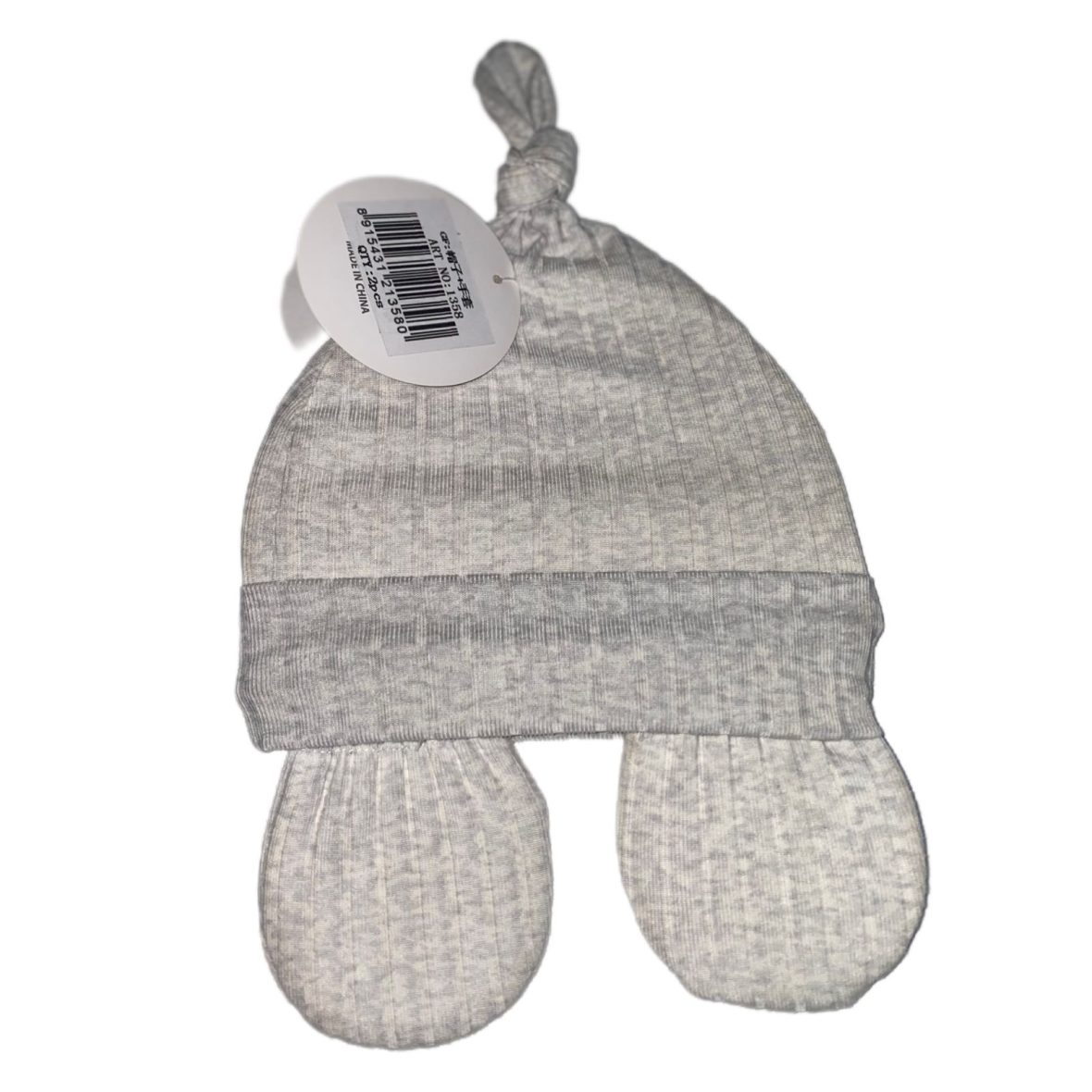 SET DE GORRO Y PUñITO DE BEBE 1358