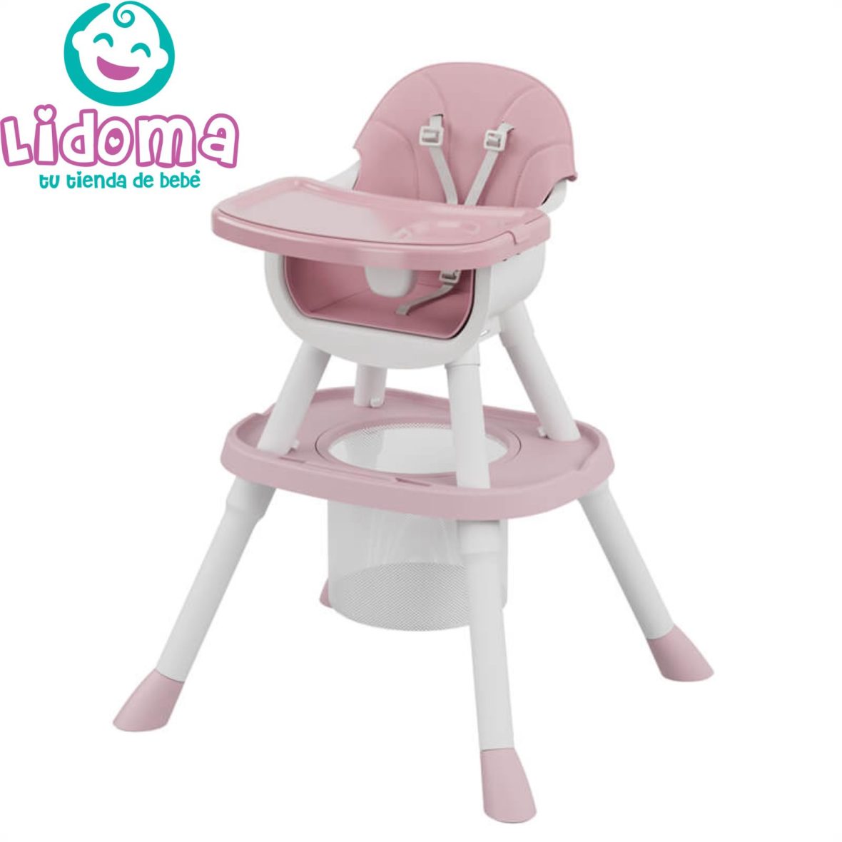 SILLA COMEDOR PARA BEBÉS 6 POSICIONES ROSADA KD013R