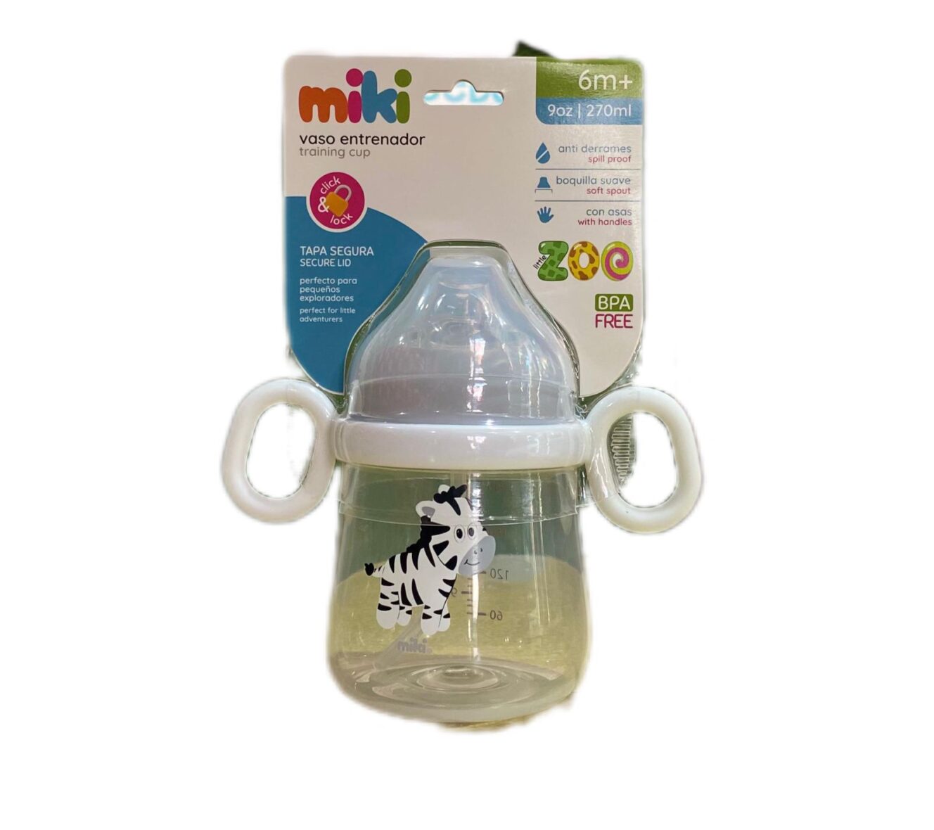 VASO ENTRENADOR CON MEDIDAS MK-SC-104 DE 9 ONZAS BLANCO