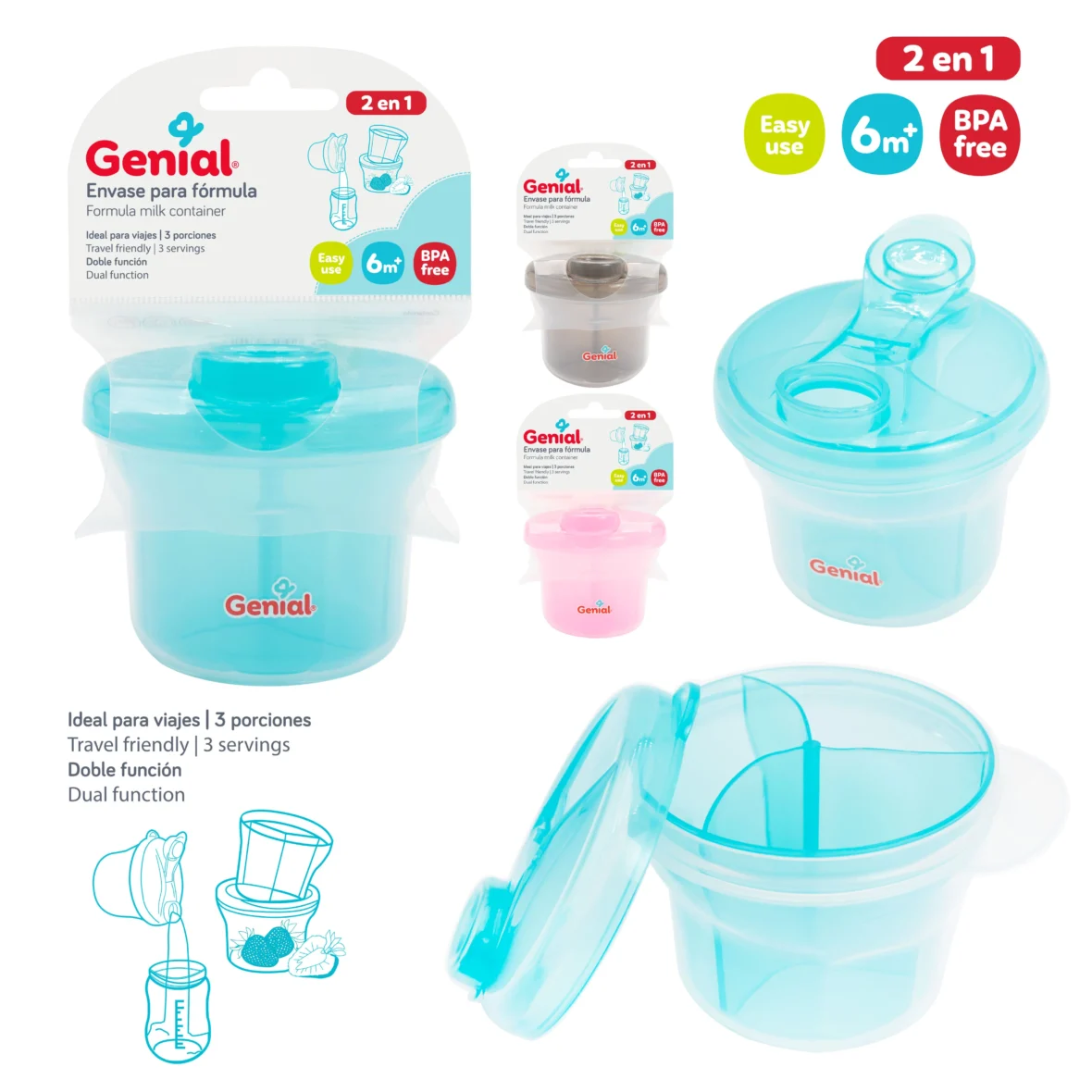 ENVASE P/FORMULA 2/1 SURTIDO GENIAL GN-B48854 AZUL