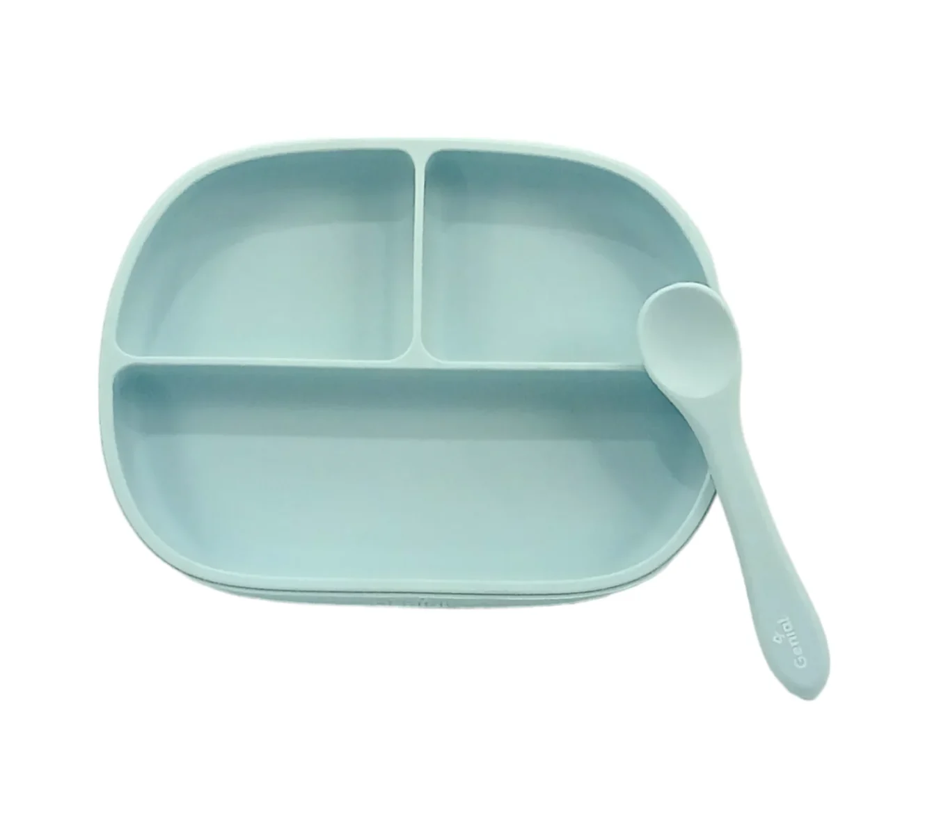 PLATO C/CUCHARA SURTIDO GENIAL GN-SPS2 VERDE