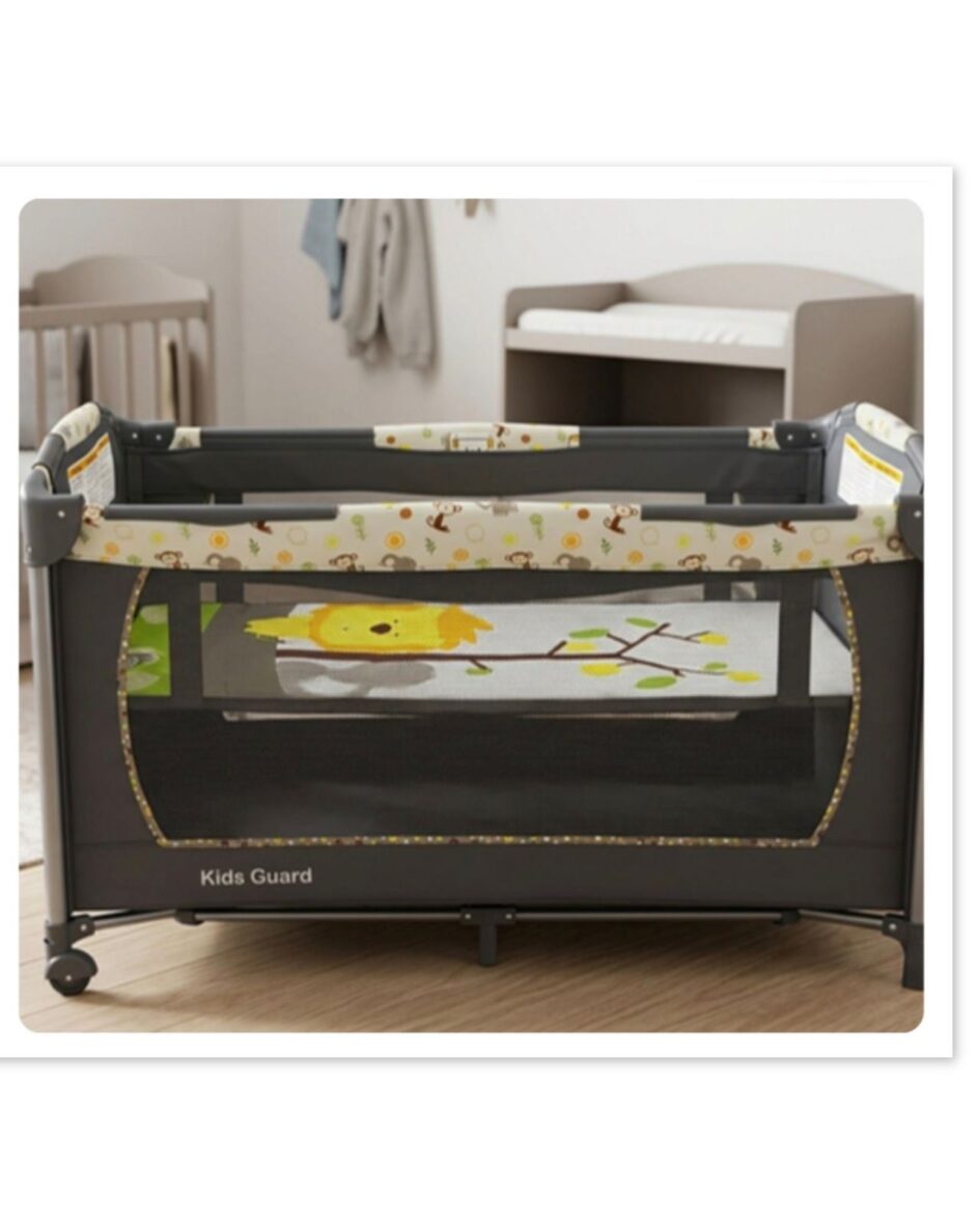 CORRAL DE 2 NIVELES KIDS GUARD NEGRO CON CREMA 860-NC
