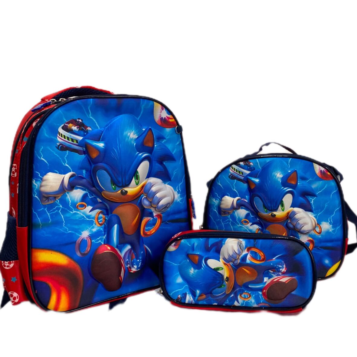 SET DE MOCHILA 3 PCS SONIC 900061